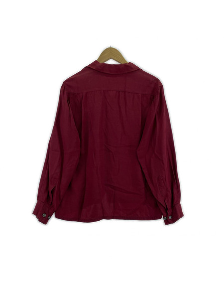 OLD・VINTAGE 長袖シャツ 50s レーヨンループカラーシャツ M