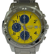 SEIKO メンズ時計 クォーツ腕時計/50M/クロノグラフ/YLW