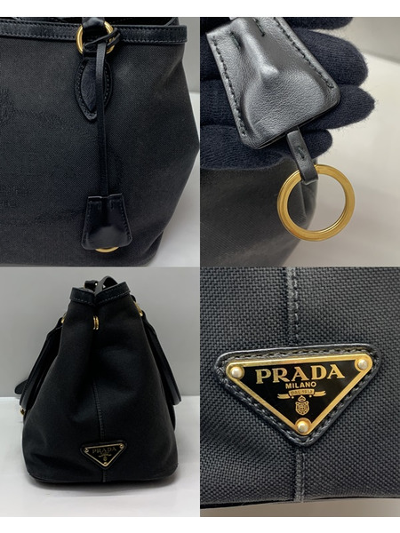 PRADA 2WAYバッグ ブラック ダメージあり プラダ ハンドバッグ ショルダーバッグ  [値下]