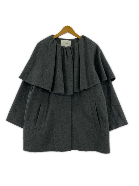 CADUNE コート ソノ他 CADUNE フリルコート 38 グレー[値下]