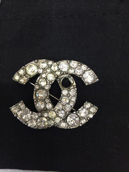 CHANEL/2010/ラインストーン/ココマークブローチ[値下]