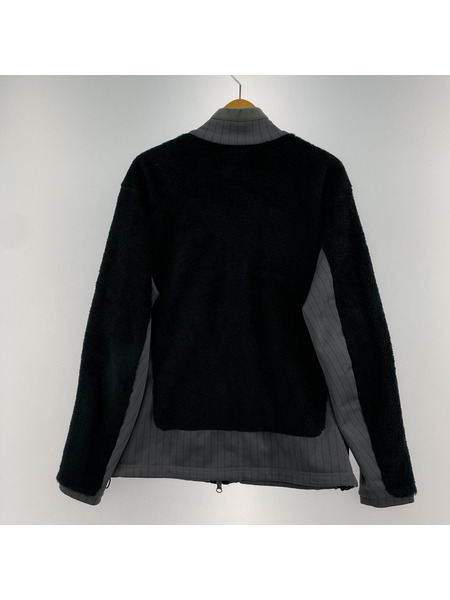 uniform experiment FLEECE PANEL BLOUSON 黒 (2)