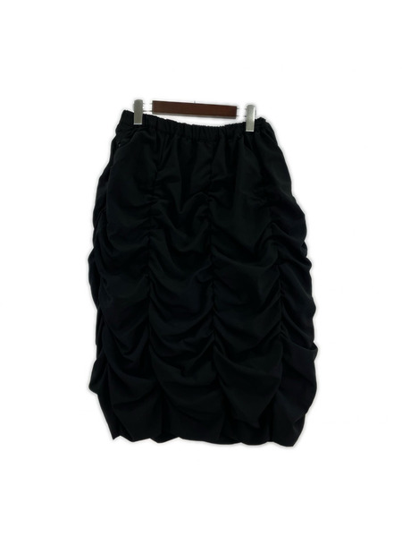 COMME des GARCONS コムコム ギャザーデザインスカート ブラック
