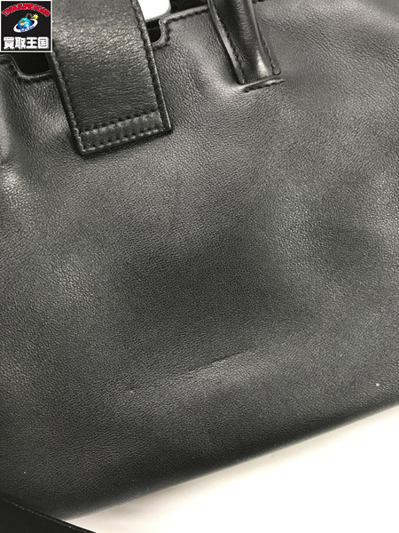  YSL ダウンタウンカバス スタッズ 2wayショルダーバッグ 黒