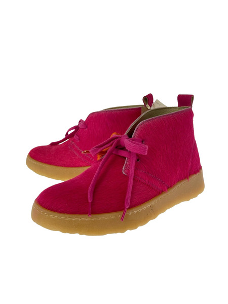 ZARA ブーツ ×CLARKS ピンクハラコ (23)