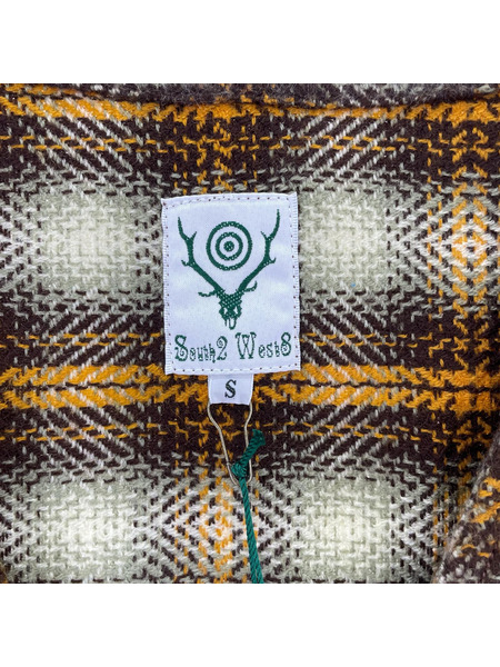 South2 West8 V Neck Army Shirt S NS798