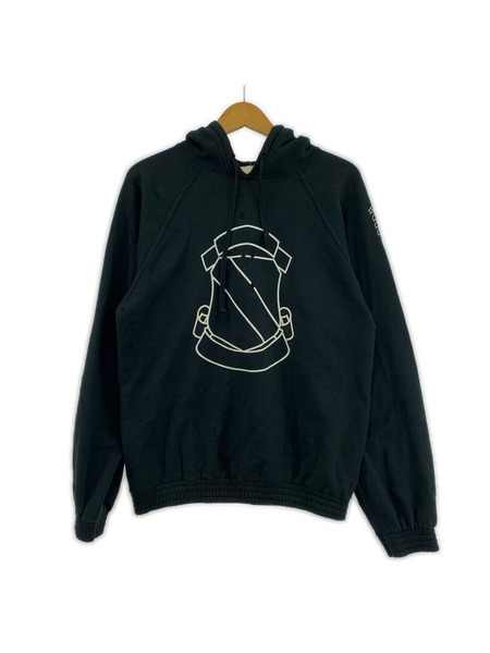 NUMBER (N)INE 01AW スタンダード期 エンブレムプリント 弾痕パーカー 3 黒
