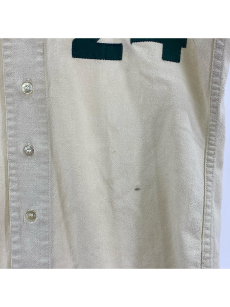 wilson 半袖シャツ 60s ベースボールシャツ 42 生成リ×グリーン