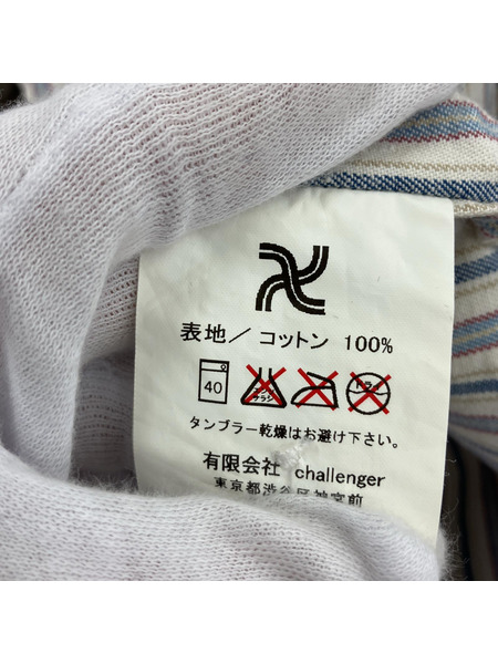 CHALLENGER ストライプシャツ (L) 青白赤