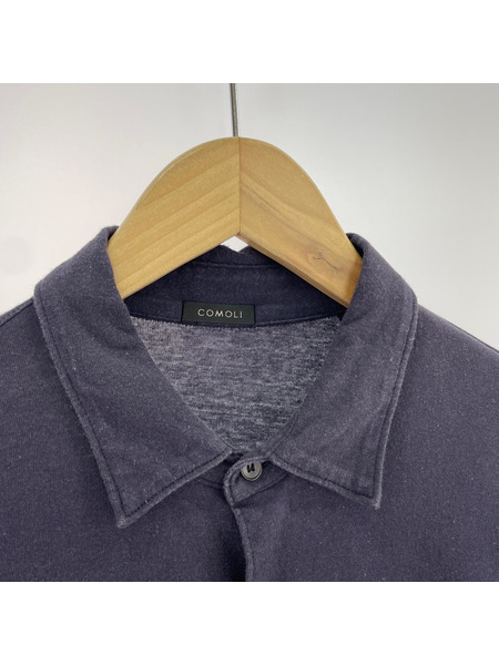COMOLI 23SS コットンジャージーコモリシャツ 3 ネイビー X01-05016