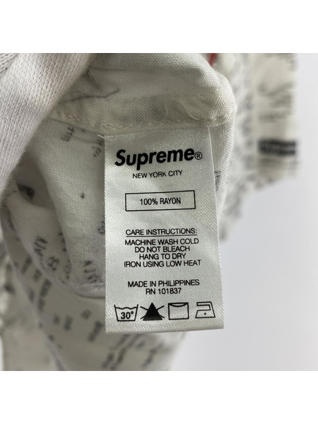 Supreme 半袖シャツ 20FW Receipts Rayon SS Shirt