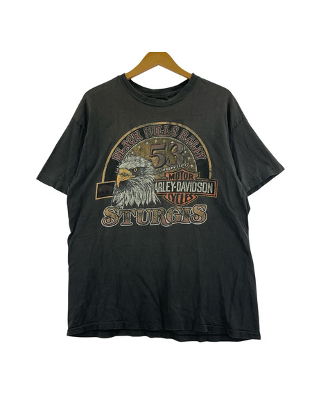 Harley-Davidson 半袖Tシャツ・カットソー 両面プリント S/Sカットソー 黒 (L)