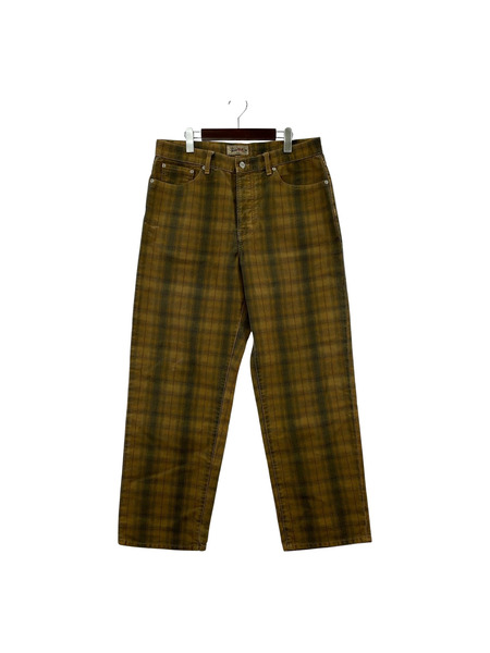 STUSSY パンツ BIGOL CANVAS PLAID チェックバギーパンツ 茶 32
