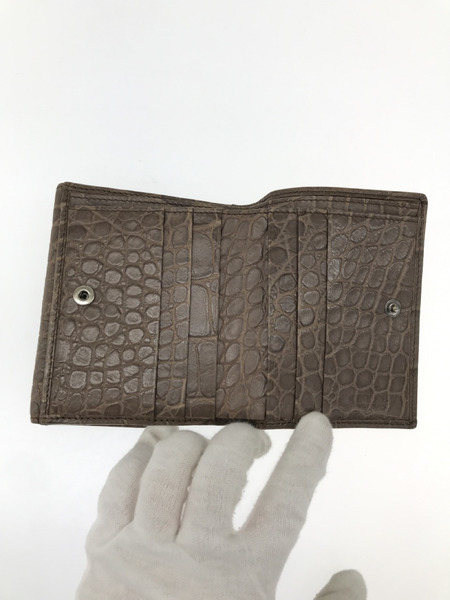 GIORGIO ARMANI 2つ折り財布 型押し ベージュ[値下]