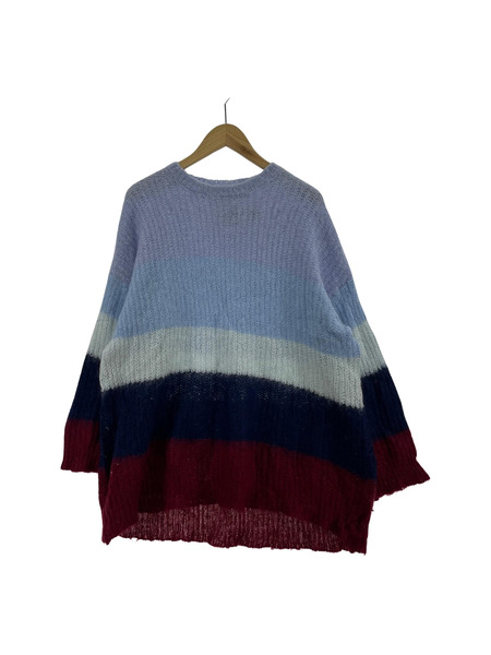 DAIRIKU ニット・セーター 22SS NANA Mohair Border Knit 青紫 F[値下]