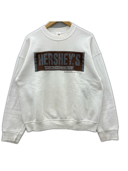 OLD・VINTAGE スウェット・トレーナー 90s HERSHEY’S 白（L）