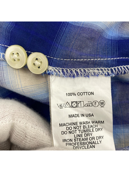 AIE 長袖シャツ PAINTER SHIRT 青 (M)[値下]