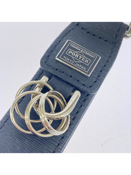 PORTER ソノ他 レザーキーホルダー ブラック[値下]