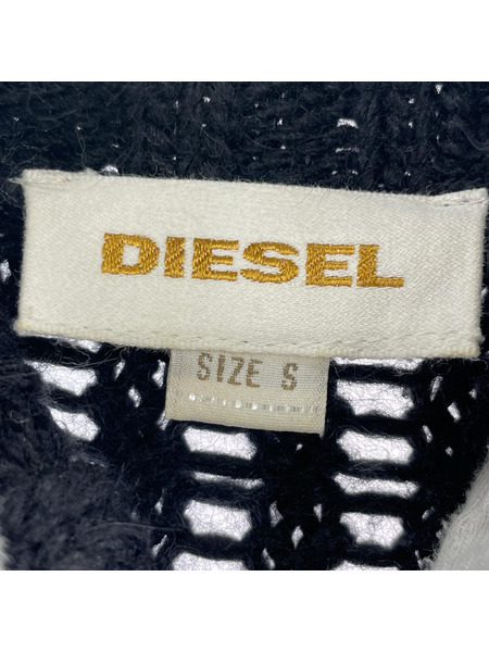 DIESEL カーディガン ロングニットカーディガン S BLK