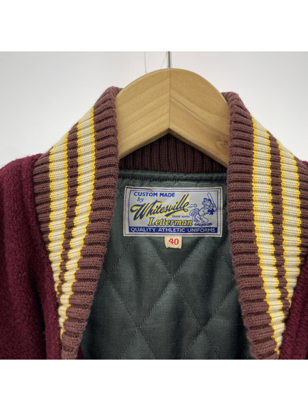 WHITESVILLE 30oz. WOOL MELTON AWARD JACKET COUGARS 40[値下]