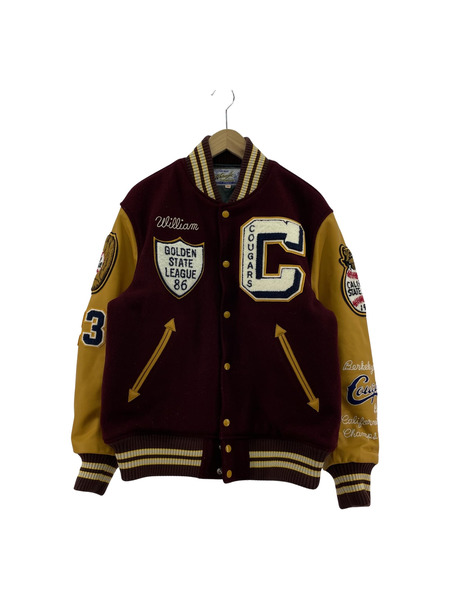 WHITESVILLE 30oz. WOOL MELTON AWARD JACKET COUGARS 40[値下]