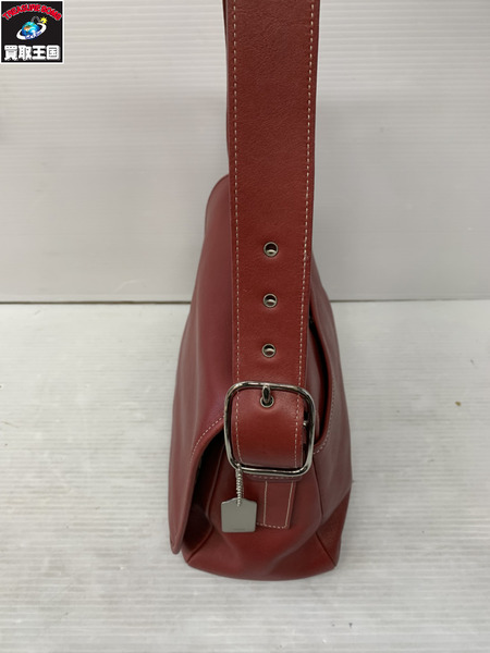 ショルダーバッグ レザーバッグ レッド