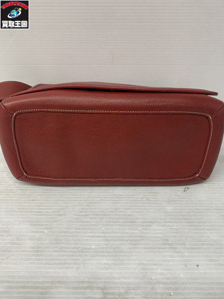 ショルダーバッグ レザーバッグ レッド