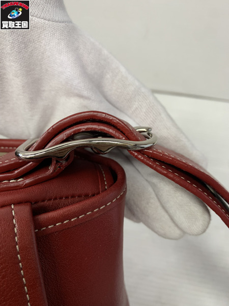 ショルダーバッグ レザーバッグ レッド