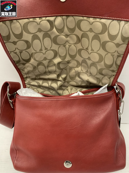 ショルダーバッグ レザーバッグ レッド