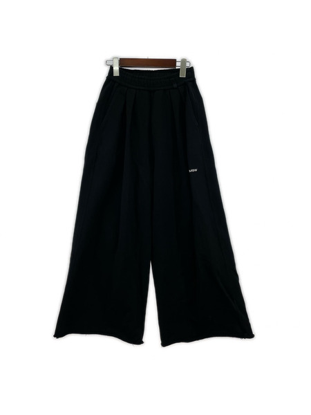 TTT_MSW Wide sweat pants ワイドスウェットパンツ S ブラック スウェットワイドパンツ