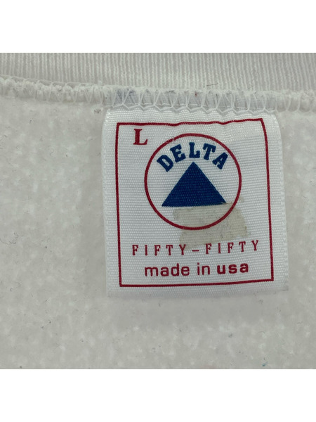 OLD・VINTAGE スウェット・トレーナー DELTA 90s~ USA製 白 (L)