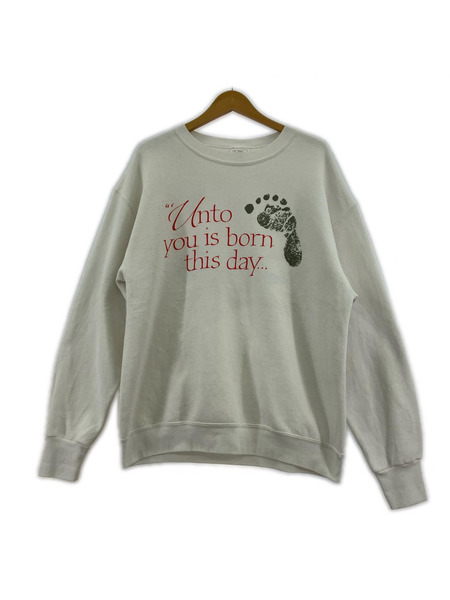 OLD・VINTAGE スウェット・トレーナー DELTA 90s~ USA製 白 (L)