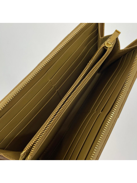 長財布 カセット ツートーン ロングウォレット ベージュ