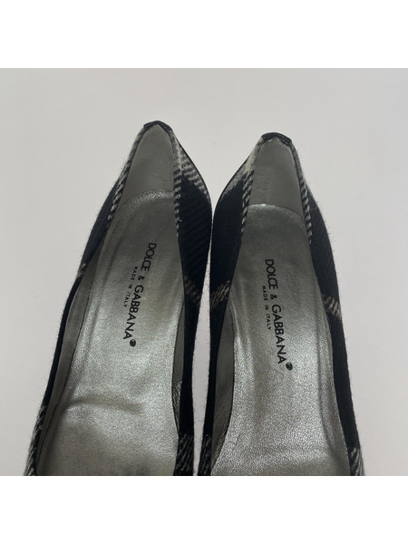 DOLCE＆GABBANA チェックパンプス 38[値下]