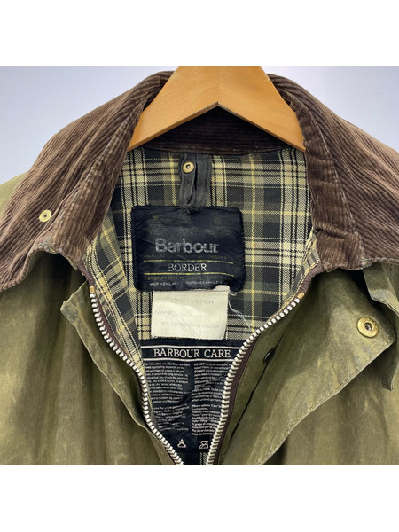 Barbour BORDER 3ワラント オリーブ[値下]