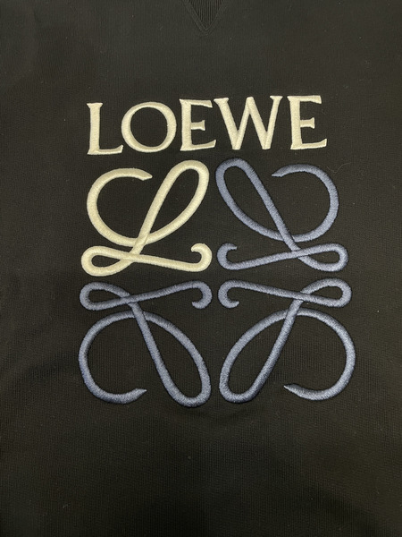 LOEWE ANAGRAM SWEAT SHIRT アナグラム刺繍スウェット XS ブラック