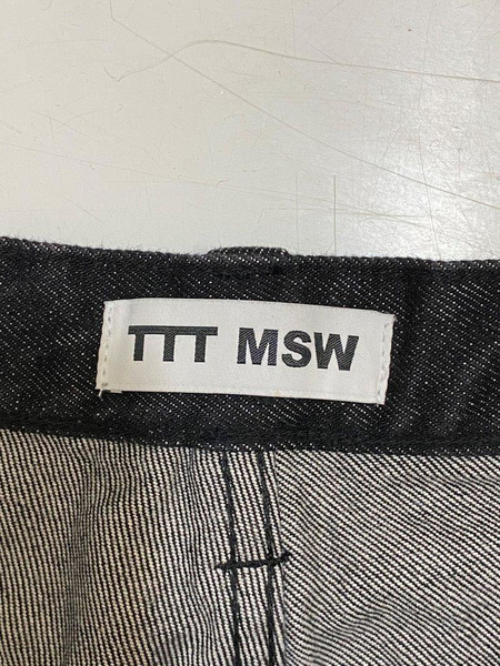 22SS TTT MSW センターシームデニムパンツ (M) BLK TTT-2022SS-PT01[値下]