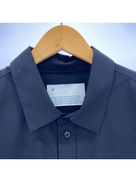 半袖シャツ VOAAOV S/S ドローコードシャツ ブラック