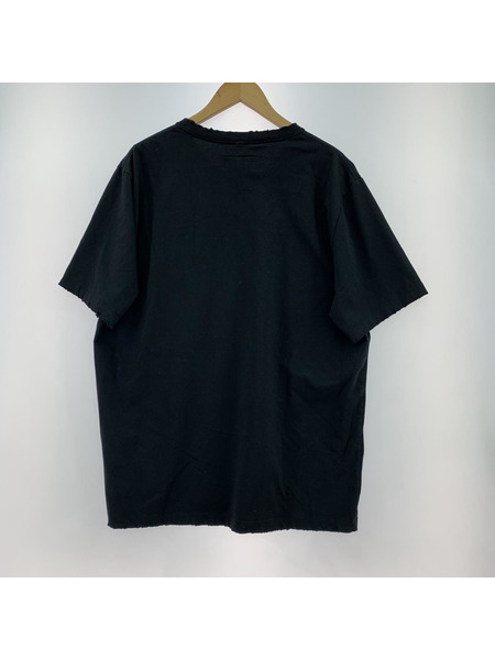 doublet×洋服ノ青山 22SS AOYAMA ROCK T-SHIRT ダメージ加工 L 黒