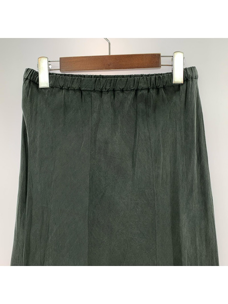 AP STUDIO ロングスカート フィブリルキュプラ スカート/グリーン