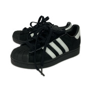 adidas スニーカー SUPERSTAR II ローカットスニーカー 毛皮 黒 (24.5)