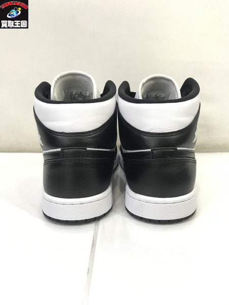 NIKE　Nike WMNS Air Jordan 1 Mid Black/White/26.5㎝/ナイキ/メンズ/靴/スニーカー/シューズ