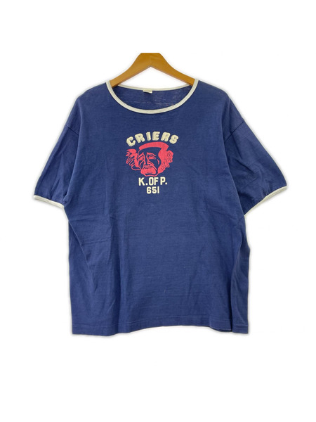 WAREHOUSE 半袖Tシャツ・カットソー CRIERS/リンガー/青/XL[値下]