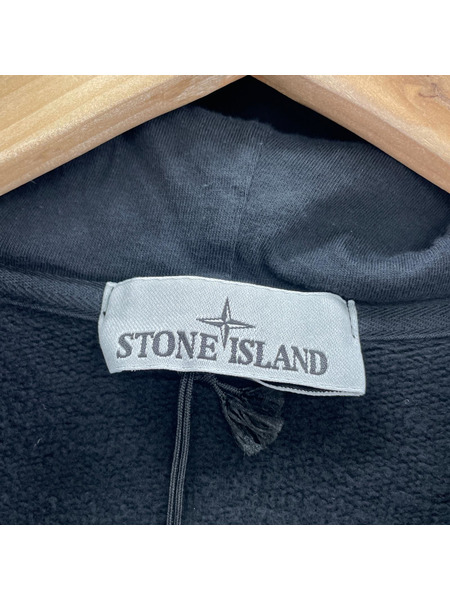 STONE ISLAND 25AW 胸ロゴ ハーフジップパーカー XL 黒 XL
