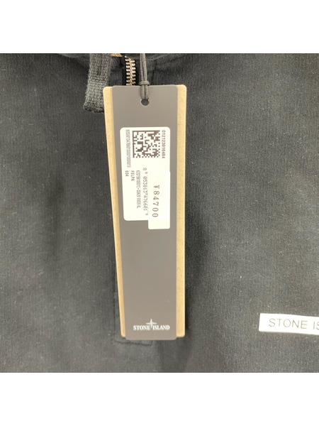 STONE ISLAND 25AW 胸ロゴ ハーフジップパーカー XL 黒 XL