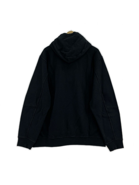 STONE ISLAND 25AW 胸ロゴ ハーフジップパーカー XL 黒 XL