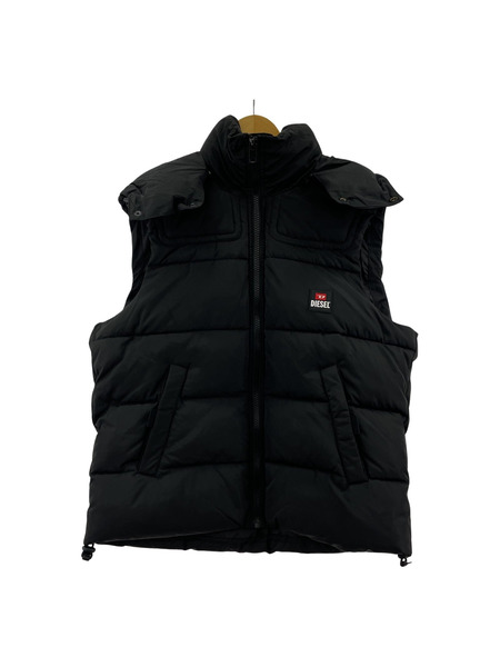 DIESEL/中綿ジップアップベスト/M/ブラック/A12716/RHAVA[値下]