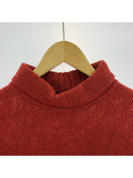 L.L.Bean スコットランド製 ウールニットセーター (WOMEN'S L) エンジ