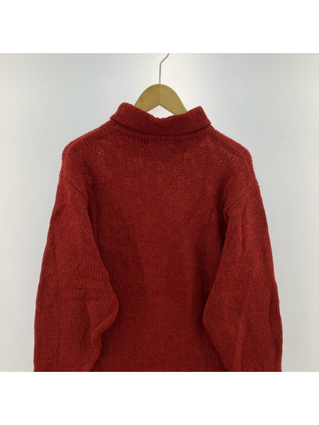 L.L.Bean スコットランド製 ウールニットセーター (WOMEN'S L) エンジ