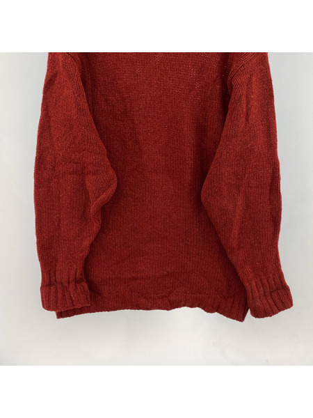 L.L.Bean スコットランド製 ウールニットセーター (WOMEN'S L) エンジ